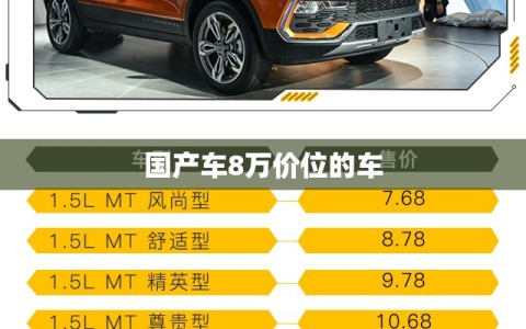 国产车8万价位的车