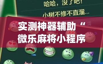 实测神器辅助“微乐麻将小程序破解器”(透视挂)辅助下载教程
