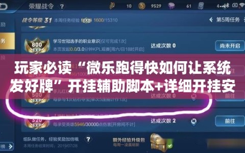 玩家必读“微乐跑得快如何让系统发好牌”开挂辅助脚本+详细开挂安装教程