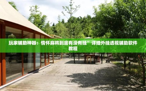 玩家辅助神器：情怀麻将到底有没有挂”详细外挂透视辅助软件教程