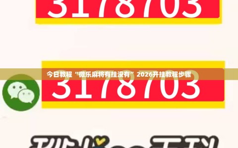 今日教程“微乐麻将有挂没有”2026开挂教程步骤