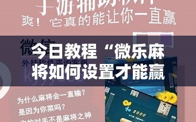 今日教程“微乐麻将如何设置才能赢”开挂详细教程