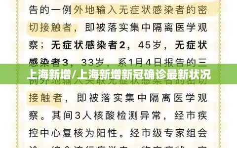 上海新增/上海新增新冠确诊最新状况