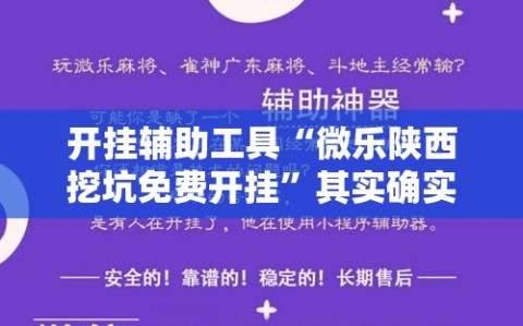 开挂辅助工具“微乐陕西挖坑免费开挂”其实确实有挂
