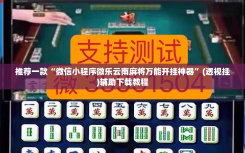 推荐一款“微信小程序微乐云南麻将万能开挂神器”(透视挂)辅助下载教程