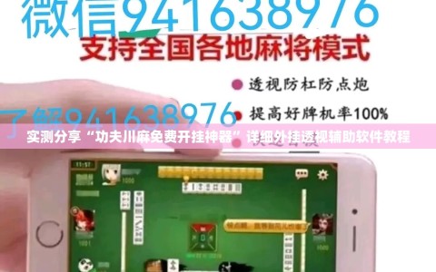 实测分享“功夫川麻免费开挂神器”详细外挂透视辅助软件教程