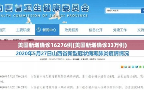 美国新增确诊16276例(美国新增确诊33万例)
