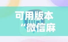 可用版本“微信麻将可以开挂不”科技辅助神器手机版