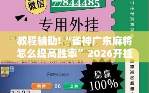 教程辅助!“雀神广东麻将怎么提高胜率”2026开挂教程步骤