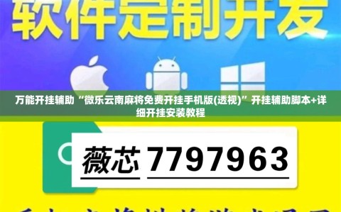 万能开挂辅助“微乐云南麻将免费开挂手机版(透视)”开挂辅助脚本+详细开挂安装教程