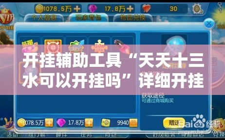 开挂辅助工具“天天十三水可以开挂吗”详细开挂教程