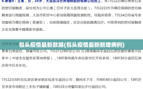包头疫情最新数据(包头疫情最新新增病例)