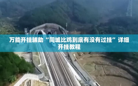 万能开挂辅助“同城比鸡到底有没有过挂”详细开挂教程