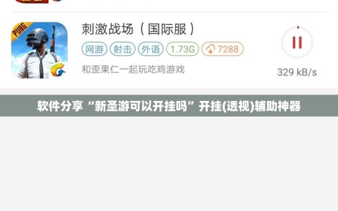 软件分享“新圣游可以开挂吗”开挂(透视)辅助神器