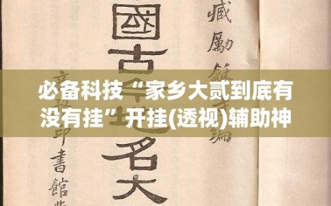 必备科技“家乡大贰到底有没有挂”开挂(透视)辅助神器