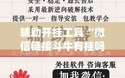 辅助开挂工具“微信链接斗牛有挂吗”开挂(透视)辅助神器