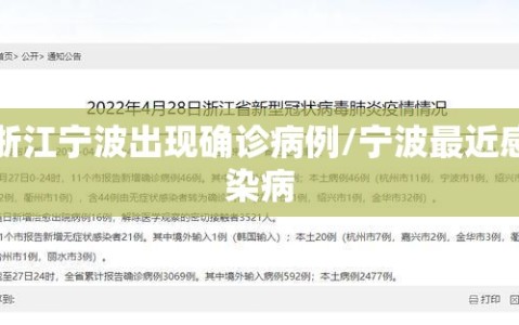 浙江宁波出现确诊病例/宁波最近感染病