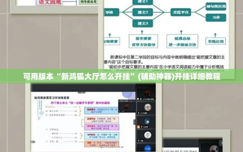 可用版本“新鸿狐大厅怎么开挂”(辅助神器)开挂详细教程