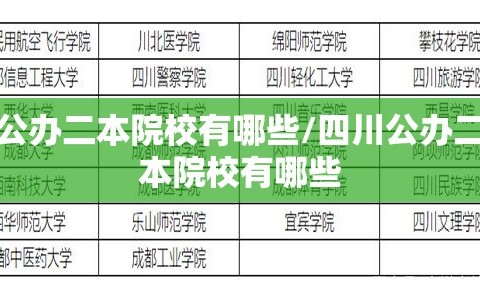 公办二本院校有哪些/四川公办二本院校有哪些