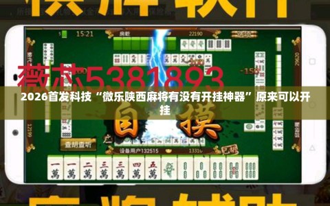 2026首发科技“微乐陕西麻将有没有开挂神器”原来可以开挂