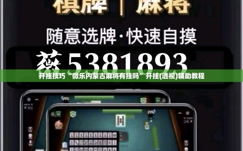 开挂技巧“微乐内蒙古麻将有挂吗”开挂(透视)辅助教程