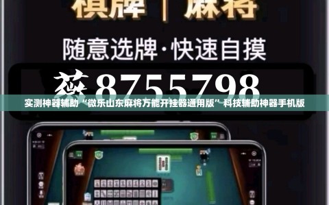 实测神器辅助“微乐山东麻将万能开挂器通用版”科技辅助神器手机版