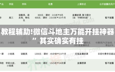 教程辅助!微信斗地主万能开挂神器”其实确实有挂