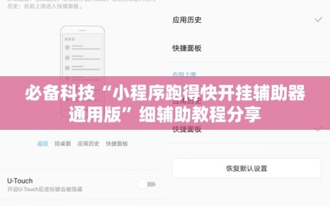 必备科技“小程序跑得快开挂辅助器通用版”细辅助教程分享