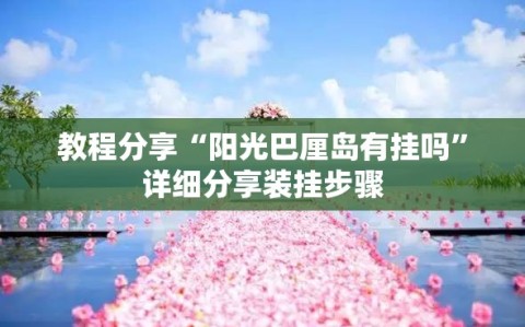 教程分享“阳光巴厘岛有挂吗”详细分享装挂步骤