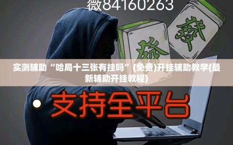 实测辅助“哈局十三张有挂吗”(免费)开挂辅助教学(最新辅助开挂教程)