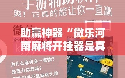 助赢神器“微乐河南麻将开挂器是真是假”详细分享装挂步骤