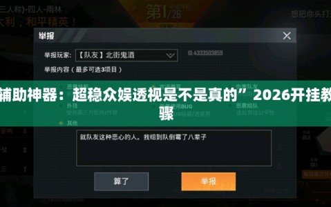 玩家辅助神器：超稳众娱透视是不是真的”2026开挂教程步骤