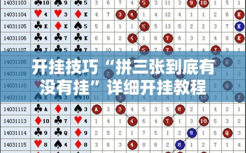 开挂技巧“拼三张到底有没有挂”详细开挂教程