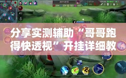 分享实测辅助“哥哥跑得快透视”开挂详细教程