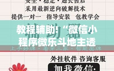 教程辅助!“微信小程序微乐斗地主透视软件免费下载”开挂(透视)辅助神器