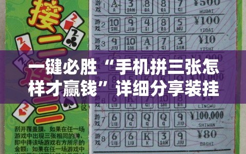 一键必胜“手机拼三张怎样才赢钱”详细分享装挂步骤
