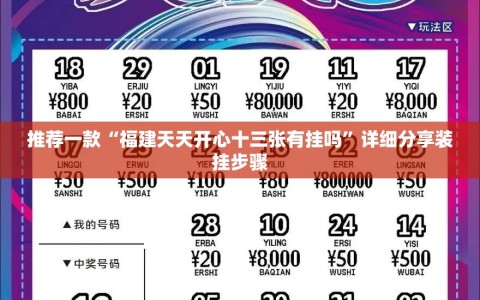 推荐一款“福建天天开心十三张有挂吗”详细分享装挂步骤