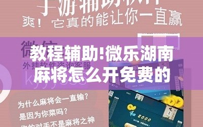教程辅助!微乐湖南麻将怎么开免费的挂”详细分享装挂步骤