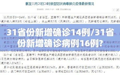 31省份新增确诊14例/31省份新增确诊病例16例?