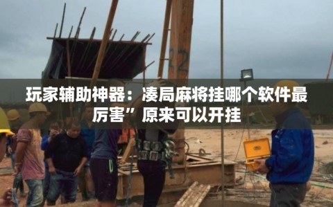 玩家辅助神器：凑局麻将挂哪个软件最厉害”原来可以开挂
