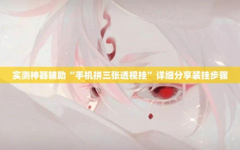 实测神器辅助“手机拼三张透视挂”详细分享装挂步骤