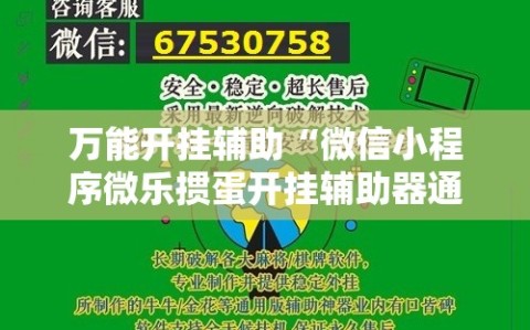 万能开挂辅助“微信小程序微乐掼蛋开挂辅助器通用版”开挂辅助脚本+详细开挂安装教程