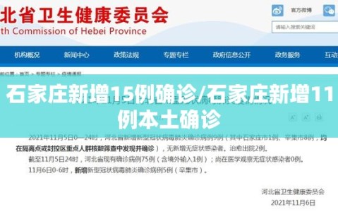 石家庄新增15例确诊/石家庄新增11例本土确诊