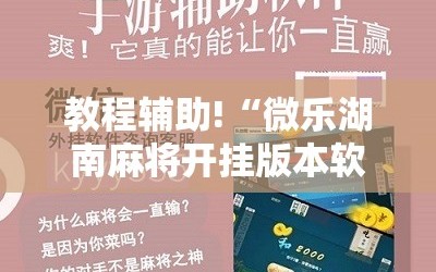 教程辅助!“微乐湖南麻将开挂版本软件”详细开挂教程