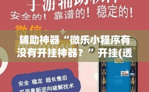 辅助神器“微乐小程序有没有开挂神器？”开挂(透视)辅助神器