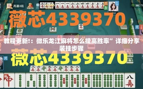 教程更新!：微乐龙江麻将怎么提高胜率”详细分享装挂步骤