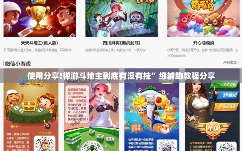 使用分享!禅游斗地主到底有没有挂”细辅助教程分享