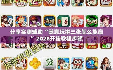 分享实测辅助“随意玩拼三张怎么能赢”2026开挂教程步骤