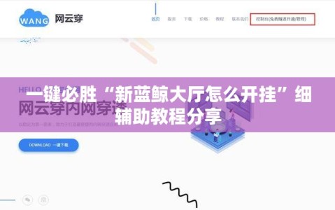 一键必胜“新蓝鲸大厅怎么开挂”细辅助教程分享