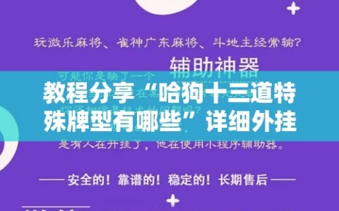 教程分享“哈狗十三道特殊牌型有哪些”详细外挂透视辅助软件教程